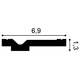 wymiary Listwa sufitowa gładka CX161